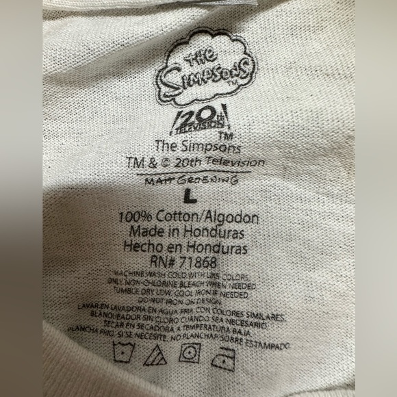 The Simpsons 20th Television Tshirt Size L - Picture 3 of 4